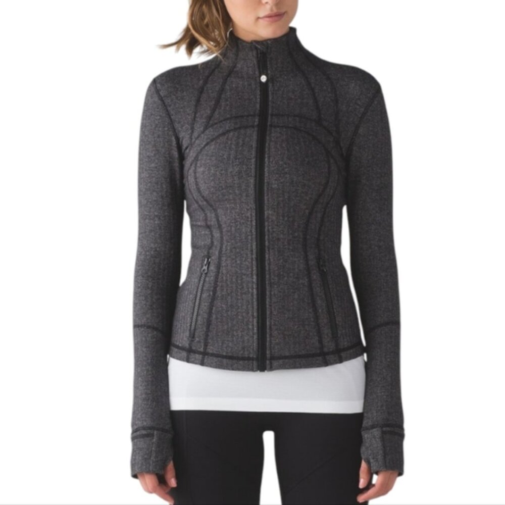 Lululemon Define Jacket Heathered Herringbone Heathered Black 9/15 Women's 6